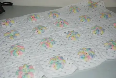 baby CRIB blanket, handmade, 34" x 22", View more
