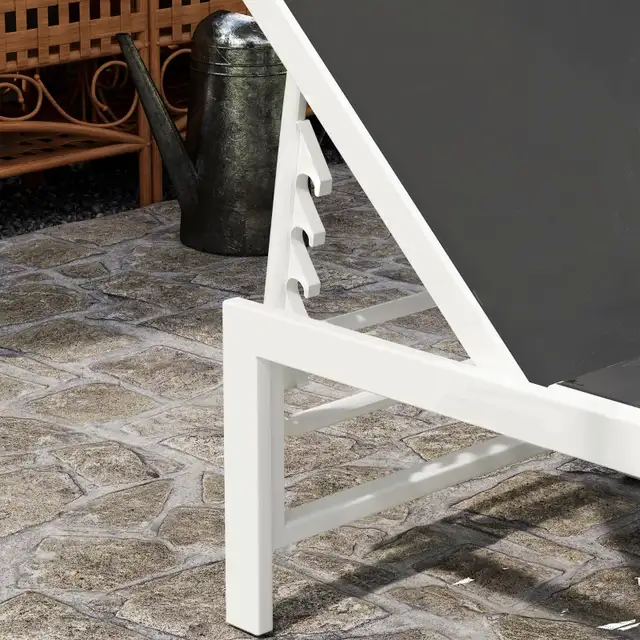 Outdoor Lounge Chair, 5-Level Reclining Outdoor Chaise Lounge Ta in Patio & Garden Furniture in Markham / York Region - Image 11