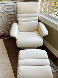 Reclining chair with ottoman and massage 