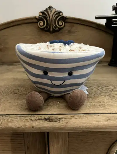 Jellycat Amuseables Bowl of Oats Plush Toy Breakfast Food Oatmea, View more