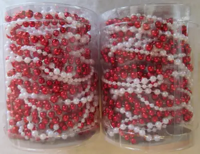 Christmas garland for decorating, NEW, Red & White garland, View more