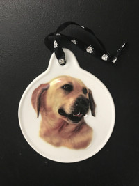 Labrador Retriever (Yellow Lab) Dog/Pet 3D Porcelain Ornament