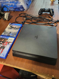 PS4 1TB console and controller with 2 games
