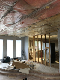 Drywall, taping, painting, stippled ceilings