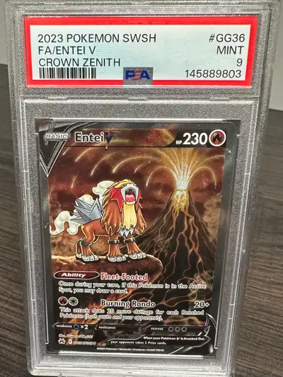 Entei V GG36/GG70 PSA 9 | Crown Zenith Pokemon, View more