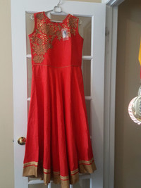 NEW Red Salwar with Shawl and Leggings - Size 15
