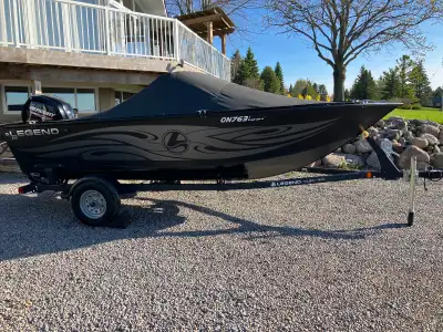 $45,000 (Cobourg Ontario) 17 feet long 90 Mercury outboard (aprox 40 hours) 2 live wells Hummingbird...