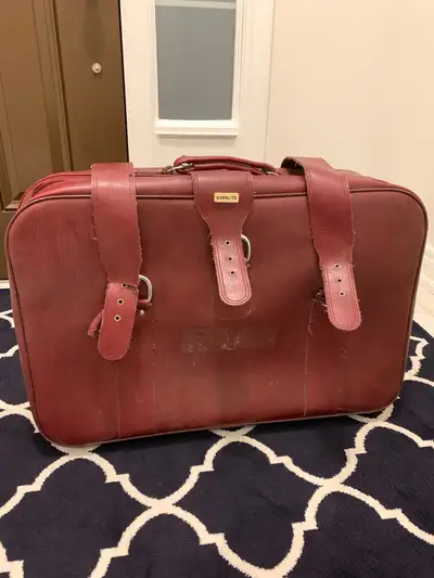 Vintage Everlite Faux Leather Suitcase Luggage, View more