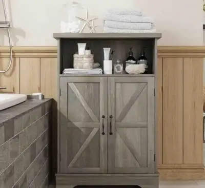 Mino Kesper Bathroom Floor Storage Cabinet,Fre, View more
