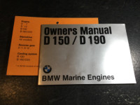 BMW D150 D190 Marine Diesel Engines Owners Manual