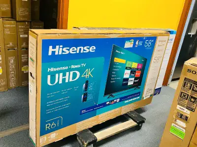 Hisense 58" inch LED Roku Smart TV! , View more
