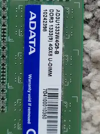 ADATA RAM DDR3 Memory Pair