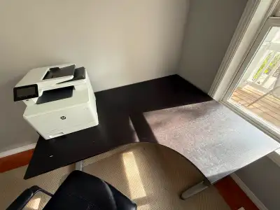 free, must pick up near downtown, no delivery. desk and chair in fair condition, desk does have a de...