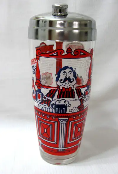 MID CENTURY VINTAGE COCKTAIL SHAKER ..BAR MAN, View more