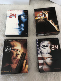 Seasons 1 and 4 ‘24’ tv show boxed dvd sets 