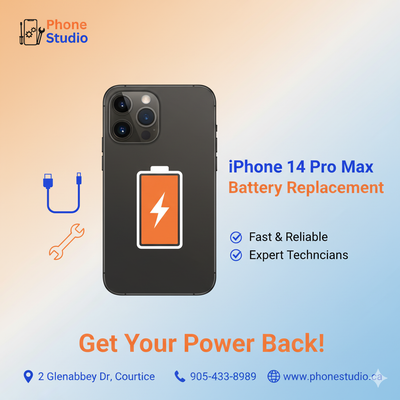 iPhone 14 Pro Max Battery Replacement - Fast & Reliable!, View more
