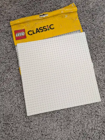 Classic Lego white base plate, View more