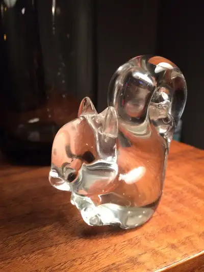 FIGURINE ANIMAL ÉCUREUIL VINTAGE EN VERRE BIBELOT MID CENTURY, View more