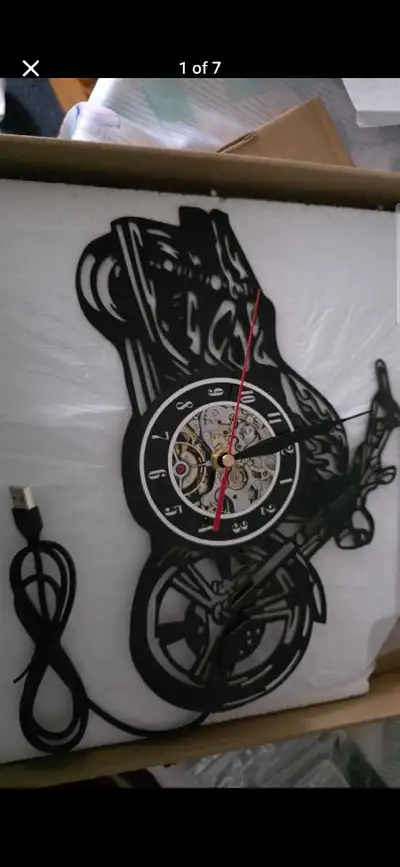 Motorcycle Clock with led lights , View more