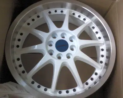 I have ONE SINGLE PIECE 17" TenzoR Racing Rim, ONLY 1 RIM, ONLY 1 RIM, 4 bolts universals 4X100 and...