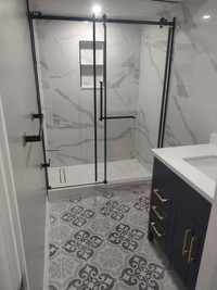 Glass shower doors. - supplied / delivered & installed $799