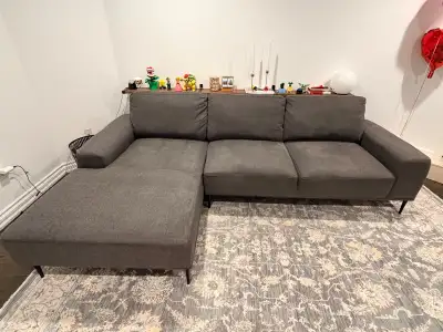  Grey sectional sofa from Structube. , View more