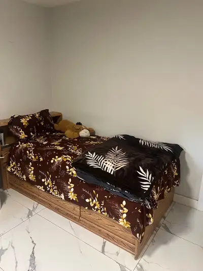 Oak Single Bed with Storage Headboard, View more