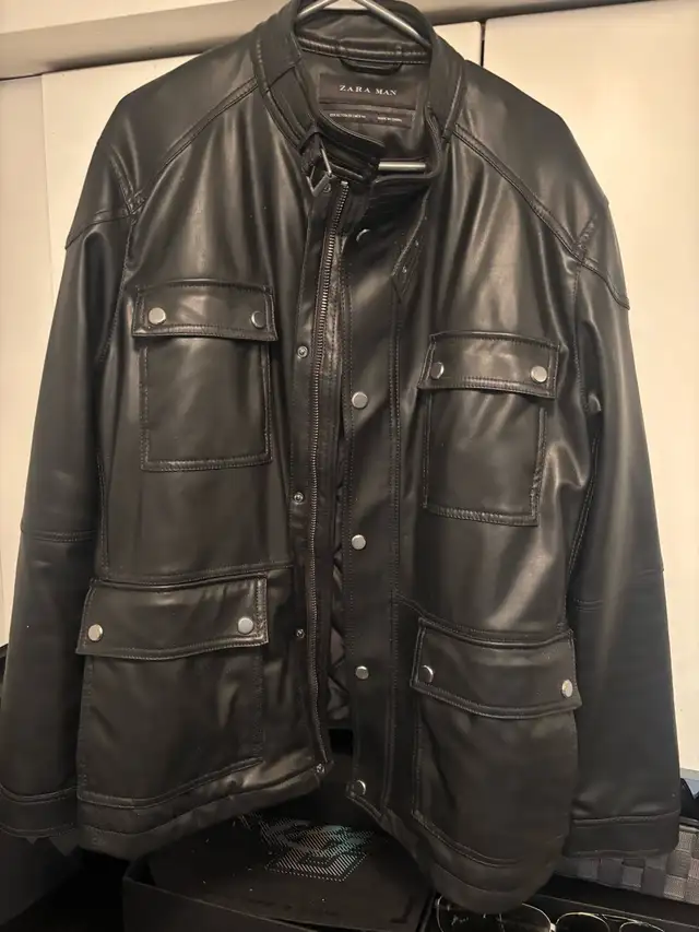 NEW Zara Faux Leather M65 Jacket XL in Men's in City of Toronto - Image 2