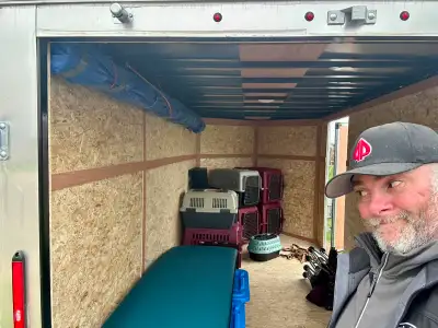 6x12 foot V-nose cargo trailer. Steel... slightly used, still great condition, drove it 5 times in 3...