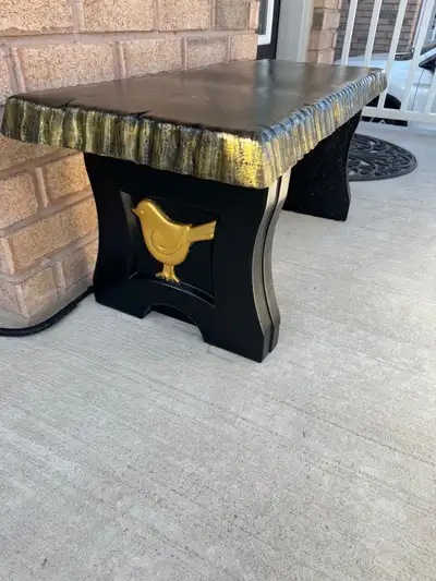 New painted and sealed concrete bench 41 inch long can be enjoyed out door all year long message for...