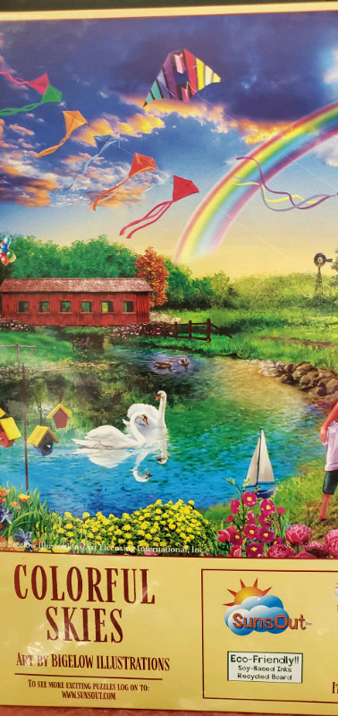 NEW   18" X 24"    COLORFUL SKIES  PUZZLE in Toys & Games in Cranbrook
