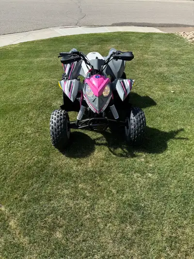 2021 Polaris Outlaw 110 Grey/Pink. 1 owner used for 2 seasons. Excellent condition, runs and drives...