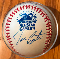 1991 Toronto Blue Jays A/S Ball Autographed by Carter Alomar +
