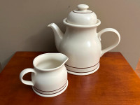 Stoneware Teapot & Creamer