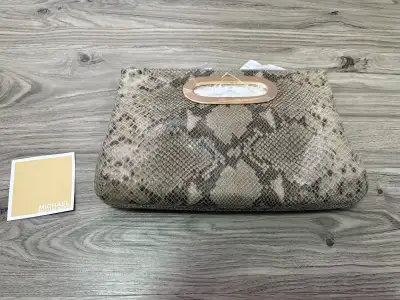 Michael Kors women’s clutch handbag snakeskin sacoche , View more