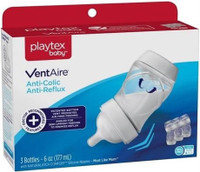 3 Pack - Playtex® Baby Ventaire Bottles - Clear 6Oz