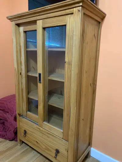 Solid Pine Display Cabinet, View more