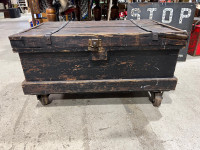 Old rustic trunk coffee table 