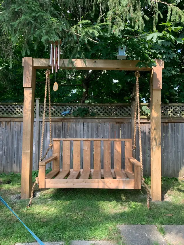 porch swing outdoor patio furniture pergolas decks  in Patio & Garden Furniture in Kitchener / Waterloo - Image 8