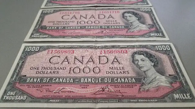 Canadian $1,000 / $1000 / One Thousand Dollar Bill bank note in Arts & Collectibles in City of Toronto - Image 6