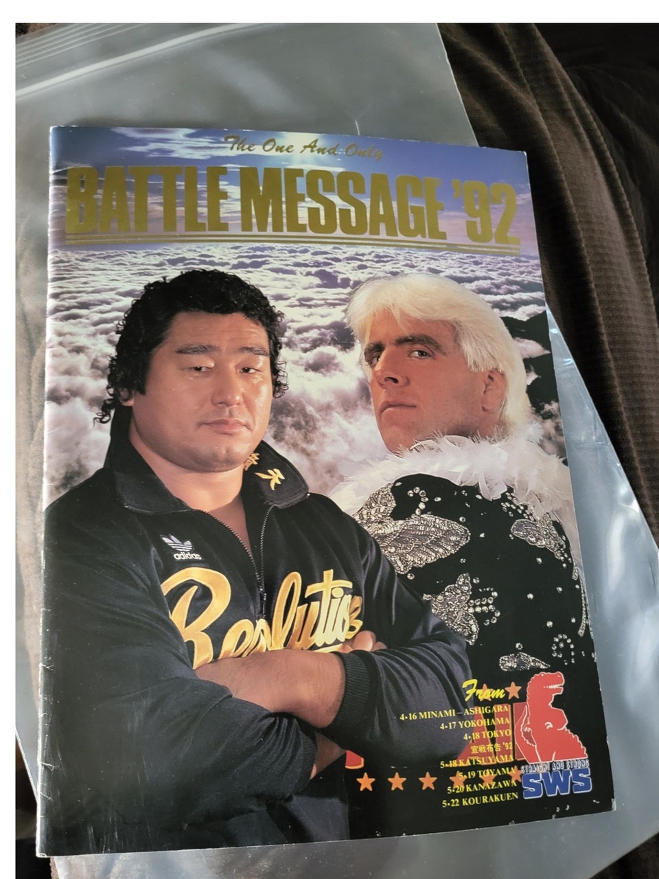 WWE BATTLE MESSAGE 1992 OVERSIZE JAPAN PROGRAM free ship WWE | Toys ...