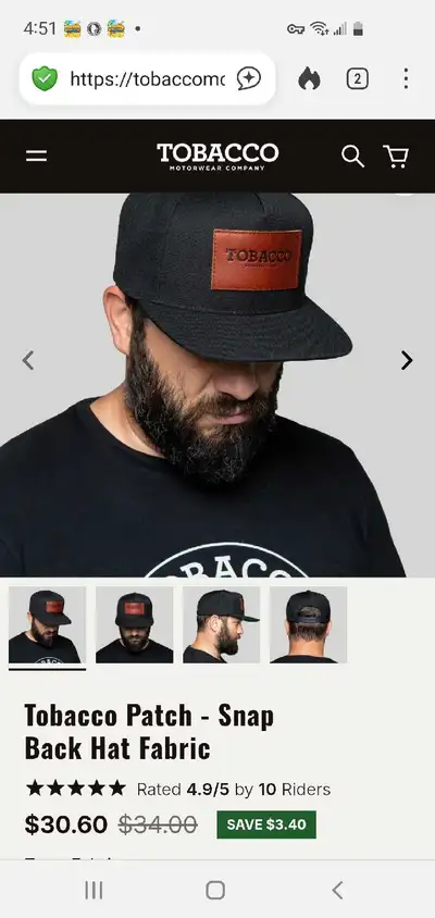 Tobacco Motorwear Company Hat, View more