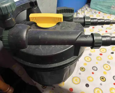 Hello, I am selling this pond filter I used for only 2 months. Was used on a 200 gallon indoor pond...