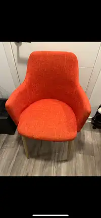 2x Modern/chic orange accent chair from wayfair