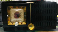 GENERAL ELECTRIC 1947 TUBE RADIO ALARM CLOCK MODEL C507