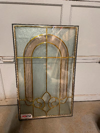 Entry door decorative glass insert
