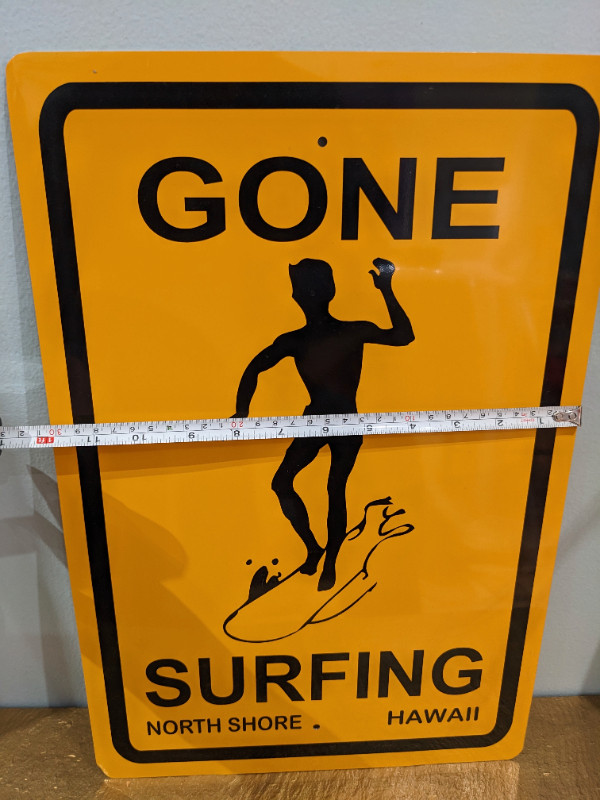 Gone surfing North shore Hawaii metal sign in Arts & Collectibles in City of Toronto - Image 3