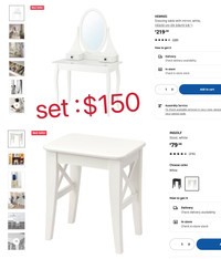 Ikea dressing table and chair 