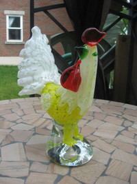 Rooster Murano #H55 Glass Blown