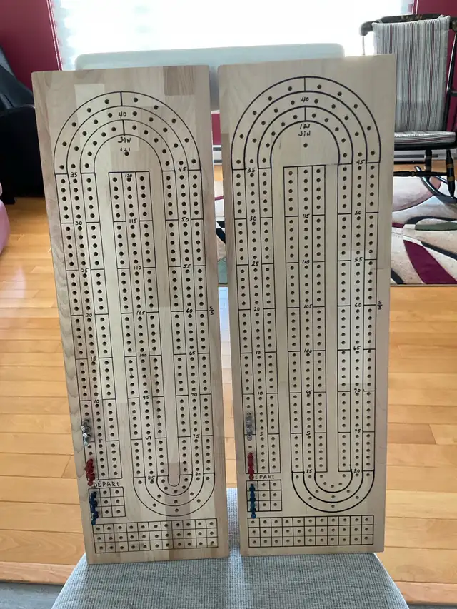 Handmade cribbage boards